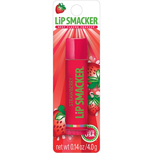 Lip Smacker Flavored Lip Balm, Strawberry Flavor, Clear Matte, For Kids, Men, Women, Dry Kids