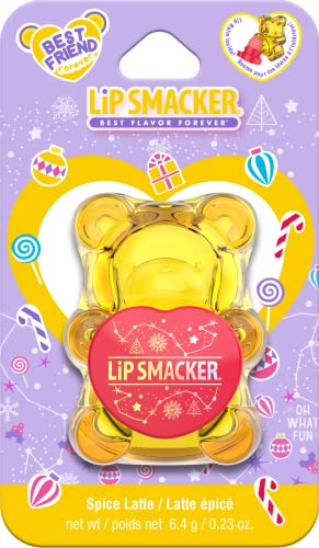 Lip Smacker Holiday Sugar Bear Flavored Lip Balm Spice Lattle, Yellow Stocking Stuffer