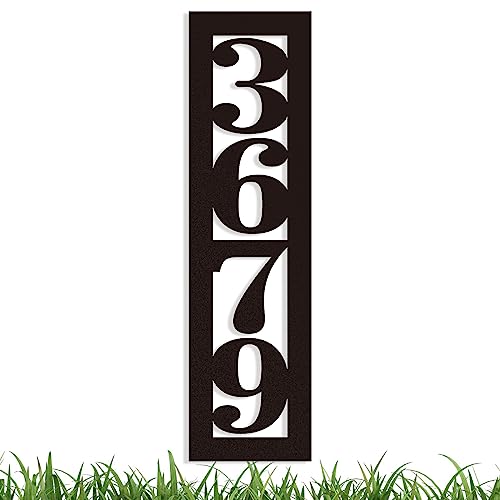 Vertical House Numbers For Outside Metal Address Signs For Houses Custom House Number Sign Address Plaque For House Adresses Numbers For House Personalized Modern House Numbers For Outside