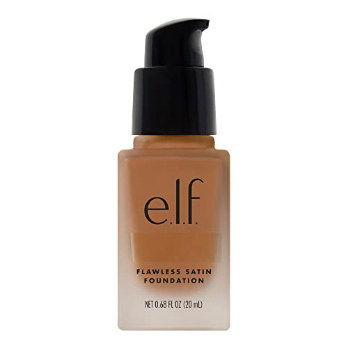 e.l.f. Flawless Finish Foundation, Lightweight & Medium Coverage, Satin Finish, Honey, 0.68 Fl Oz (20mL)