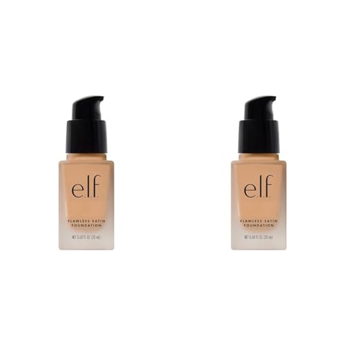 e.l.f. Flawless Finish Foundation, Lightweight & Medium Coverage, Semi-Matte Finish, Sand, 0.68 Fl Oz (20mL (Pack of 2)