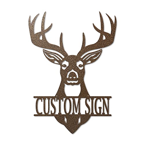 Deer Head Custom Metal Sign