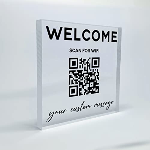 Personalized Wifi QR Sign - QR Code Scanner, Wifi Password Sign, What’s The Wifi Code, Guest Wifi Password, Airbnb Sign, Christmas Gift Thanksgiving Gift New Year Gift