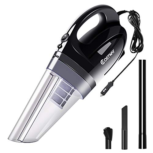 COSTWAY Car Vacuum Cleaner for Vehicle Dry Handheld Portable 12V 100W (Black)