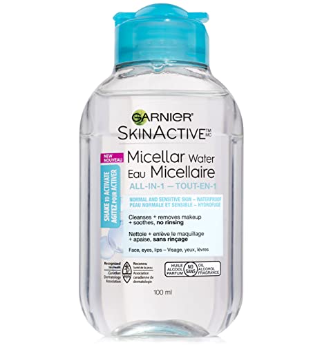 Garnier SkinActive Micellar Cleansing Water, For Waterproof Makeup, 3.4 Fl Oz