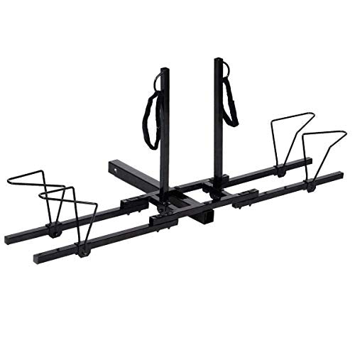 COSTWAY Upright Heavy Duty 2 Bike Bicycle Hitch Mount Carrier Platform Rack Truck SUV