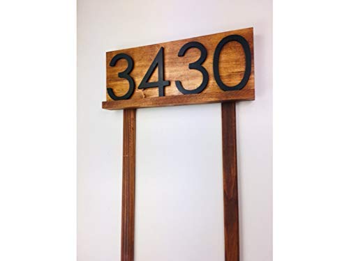 Benson Address Numbers for your Yard, Modern Address Plaque for Outside, House Numbers for Outside your House, House Numbers Lawn Address Sign, Waterproof House Numbers Sign, Address Sign with Stakes