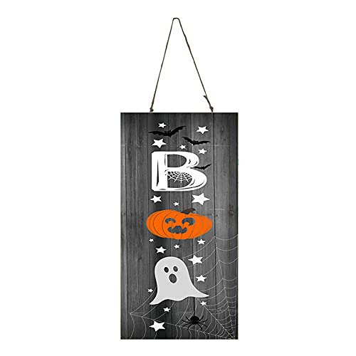 Twisted R Design Halloween Wood Sign Home Decor Art Accessories Signs Wall Hanging Living Room Kitchen Wall Decor Funny SIgn (10 x 5 inches, Boo Halloween Vertical)