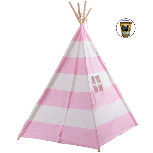 COSTWAY Kids Indian Play Tent Teepee Children Girl Boy Play House Sleeping Dome Bag Pink Organic Natural Silk Cocoons