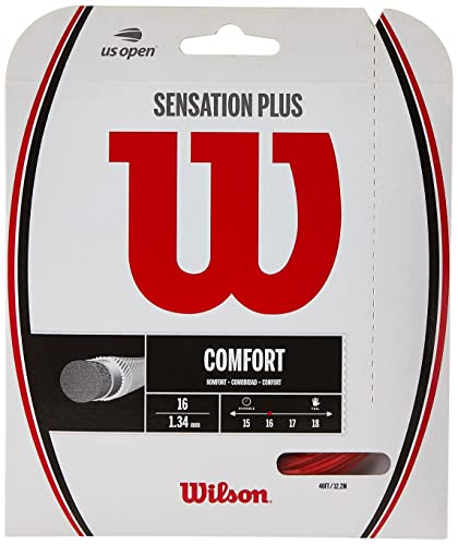 Wilson Sensation Plus 16 Tennis String - Set, Red