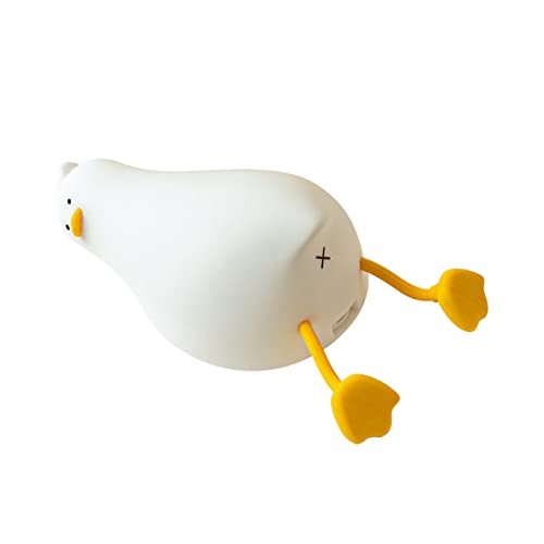 Lying Duck Night Light Cute Baby Nursery Night Light for Kids LED Animal Silicone Kids Night Light with Desk Lamp for Girls Mother Gifts Dance Bags with Garment Rack and Mirror (Yellow, One Size)