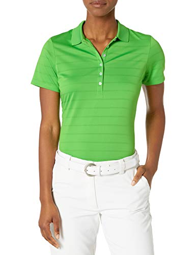 Callaway Women's Golf Short Sleeve Pique Open Mesh Polo Shirt, Vibrant Green, Small