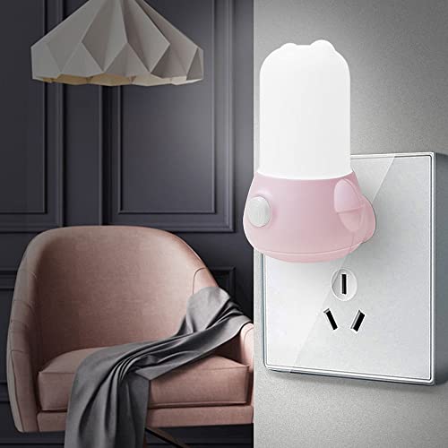 YCLZNB LED Night Light, Plug-in Night Light, Key Switch Night Light, Modern and Cute, 1.5W, 220V, Suitable for Babies, Children, Children's Rooms, Corridors and Other Scenes. (1 Pack)