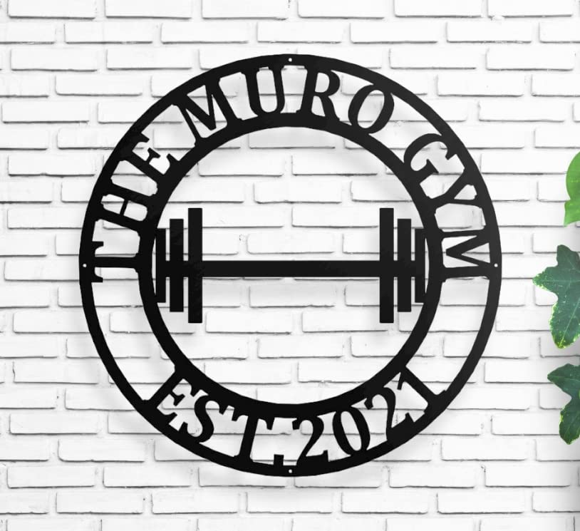 Gym Sign | Personalized Home Gym Sign | Custom Metal Gym Sign | Home Gym Sign | Cross Fit Sign (24")