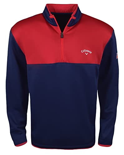 Callaway Golf 1/4 Zip Pullover Navy/Red XXXL