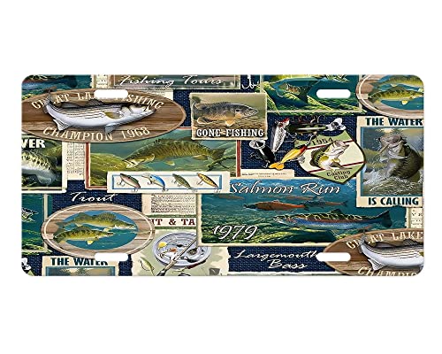 Vanity Decorative Aluminum Front License Plate (Fishing Trip)