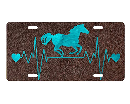 Vanity Decorative Aluminum Front License Plate (Horse Heartbeat)