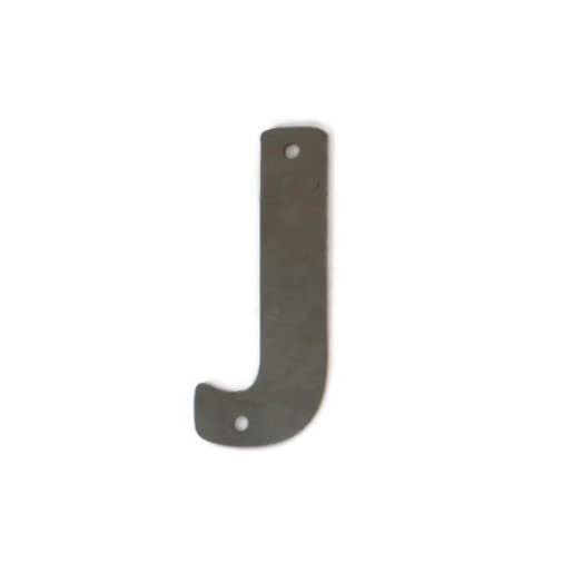 Steel Metal Letters and Numbers A through Z and 0 through 9 Height Four to Twelve Inches Tall (Four Inches Tall, Rounded J, Raw, Unfinished Steel)