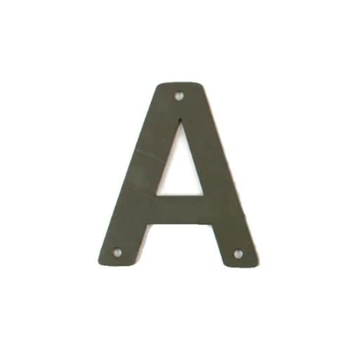 Steel Metal Letters and Numbers A through Z and 0 through 9 Height Four to Twelve Inches Tall (Four Inches Tall, Rounded A, Raw, Unfinished Steel)