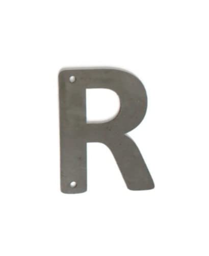 Steel Metal Letters and Numbers A through Z and 0 through 9 Height Four to Twelve Inches Tall (Four Inches Tall, Rounded R, Raw, Unfinished Steel)