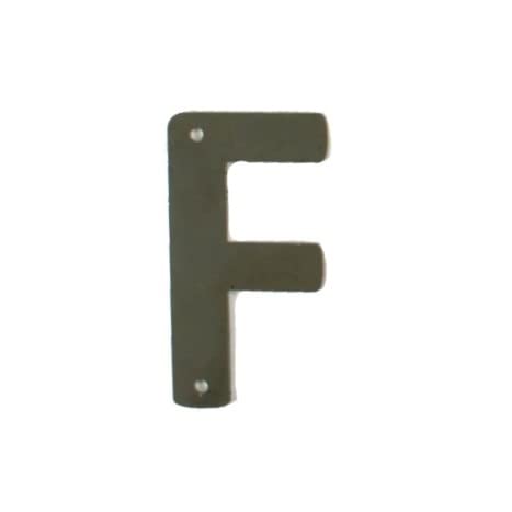 Steel Metal Letters and Numbers A through Z and 0 through 9 Height Four to Twelve Inches Tall (Four Inches Tall, Rounded F, Raw, Unfinished Steel)