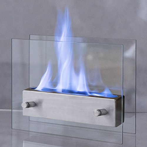 COSTWAY Portable Tabletop Fireplace Ventless Bio Ethanol Garden Fire Stainless Steel