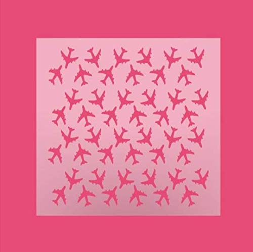 Airplane Pattern Stencil - Airplane Background Stencil - Airplane Pattern - Cookie Stencils - Airbrush Stencil - Reusable Stencil