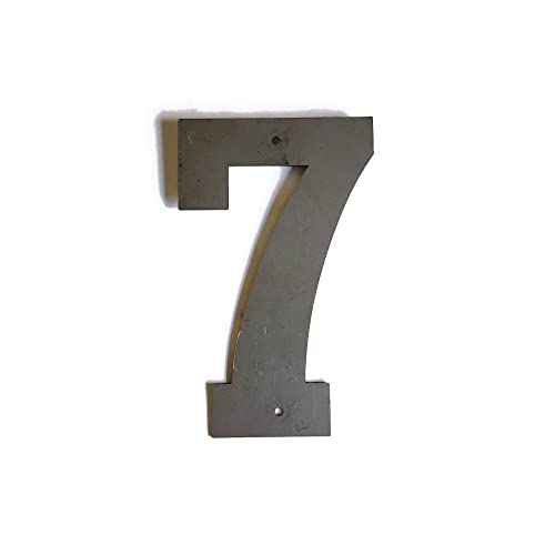 Steel Metal Letters and Numbers A through Z and 0 through 9 Height Four to Twelve Inches Tall (Eight Inches Tall, 7, Raw, Unfinished Steel)