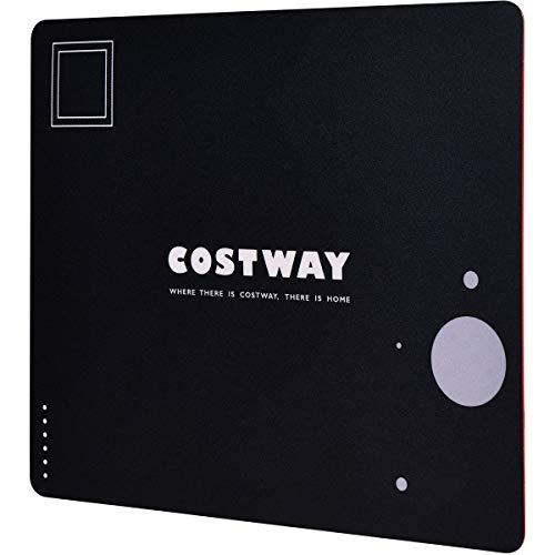 COSTWAY Computer Mouse Pad, Mouse Mat, Smoothly Gaming Mouse Pad Custom, with Non-Slip Silicone Base, Premium-Textured and Waterproof Mouse Pad, Suits for Computers, Laptop, Office & Home (Red)