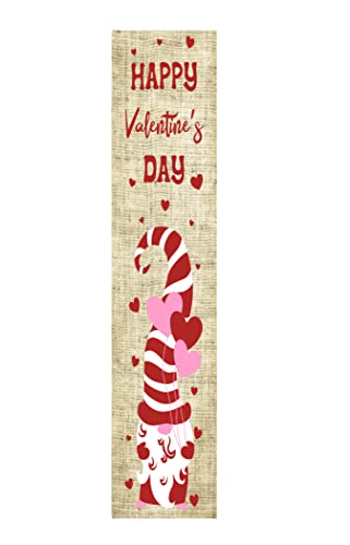 Twisted R Design Happy Valentines Day Sign - Unique Vertical Valentine's Day Wooden Sign, 24" Hanging/Standing Farmhouse Decor, Directly Printed Home Decorations For Valentines, Cozy Wall Decor, 2ft