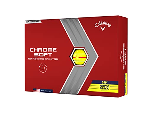 Callaway Golf Chrome Soft Golf Balls (360 Triple Track, Yellow)