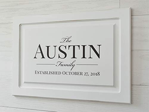 Personalized Printed Wood Family Name Sign With Established Date 14"x 20"