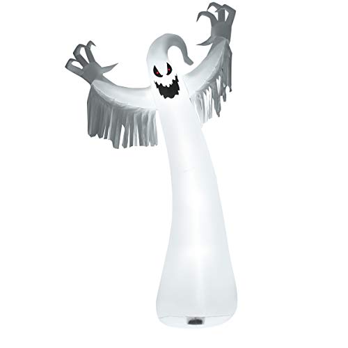 COSTWAY 12FT Halloween Inflatable Blow Up Ghost w/LED Lights Outdoor Yard Decoration