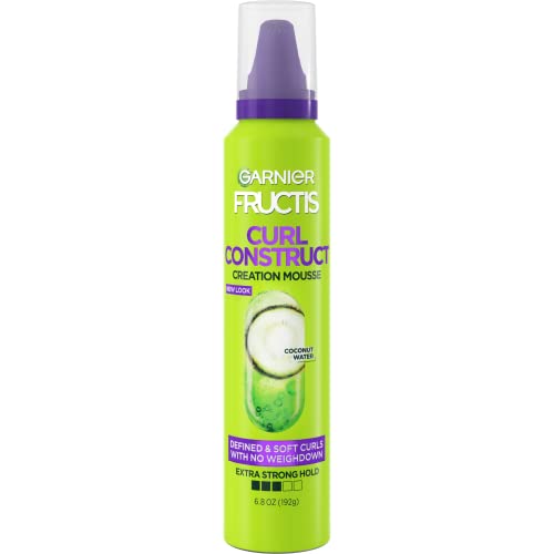 Garnier Fructis Style Curl Construct Creation Mousse, 6.8 Oz, 1 Count (Packaging May Vary)