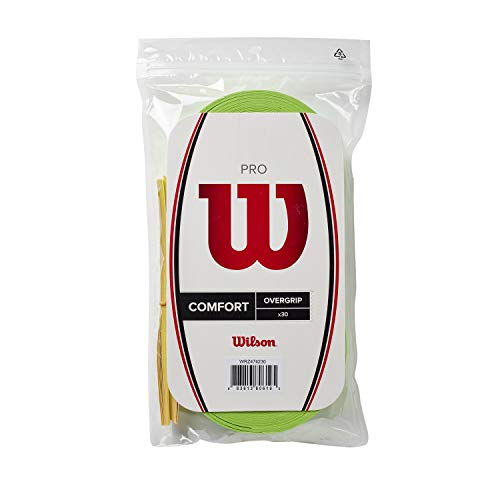 WILSON Unisex-Adult Pro Overgrip, Green, 30 Pack