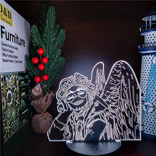 3D Night Light for Kids,Hero Academia Hawks LED Anime LAMP Nightlights Boku no Hero Academia Visual Table Lamp for Gift Xmas/Birthday Gift(no Remote)