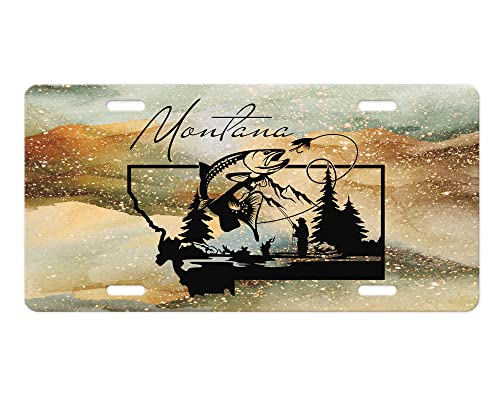 Vanity Decorative Aluminum Front License Plate (Montana Fly Fishing)