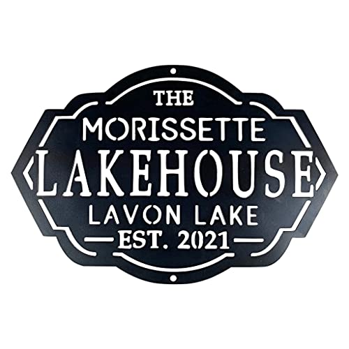 Custom Lake House Sign, Personalized Family and Lake Name, Outdoor Metal Lakehouse Sign, Beach House and Farm House Sign, Made in USA