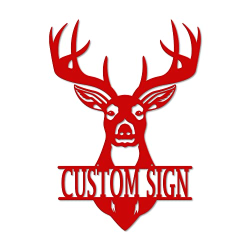 Deer Head Custom Metal Sign