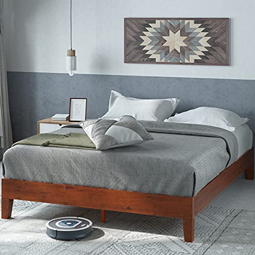 ZINUS Wen Deluxe Wood Platform Bed Frame / Solid Wood Foundation / Wood Slat Support / No Box Spring Needed / Easy Assembly, Full