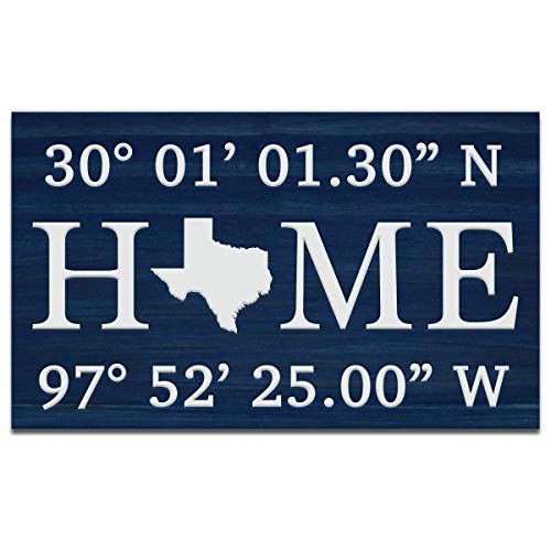 Custom Engraved Home GPS Coordinates Wall Plaque/Decor with State Map for Realtor Closing/Mortgage Company Gift, Housewarming/New Home Gift, Birthday Present, Anniversary Gift, or Wedding Present