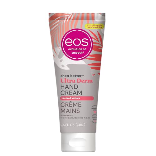 eos Shea Better Hand Cream - Coconut, Natural Shea Butter Hand Lotion and Skin Care, 24 Hour Hydration with Shea Butter & Oil, 2.5 oz, Packaging May Vary