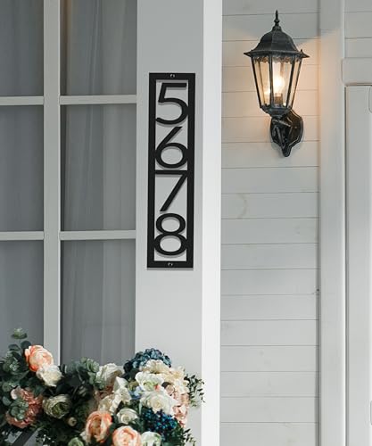 Tegik House Numbers for Outside, Custom Metal House Numbers for Outside Vertical, Personalized Address Numbers for House, Handmade Address Plaques