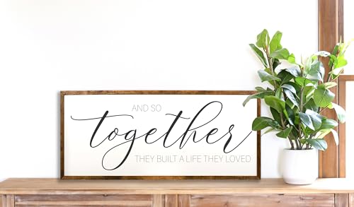 10x20 inches, And So Together They Built A Life They Loved Sign - Together They Built A Life They Loved - Above Bed Signs - Signs For Home - Signs For Above Bed - Bedroom Wall Art - Bedroom Decor PAR
