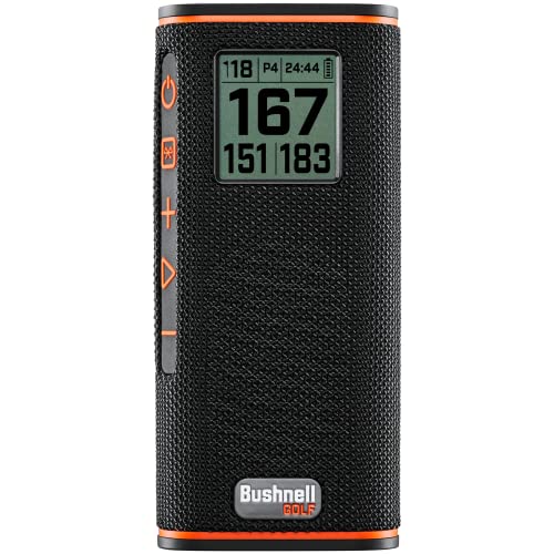 Bushnell Golf Wingman View Golf GPS Speaker - Visible GPS, View Hazards & Green Distances, Magnetic BITE Mount, 10 Hour Battery Life