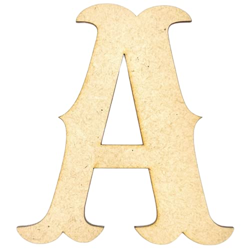 6" Tall MDF Letter A | 1/4" Thick | Krafty Supply Letters | Railroad Western | Wooden Letter