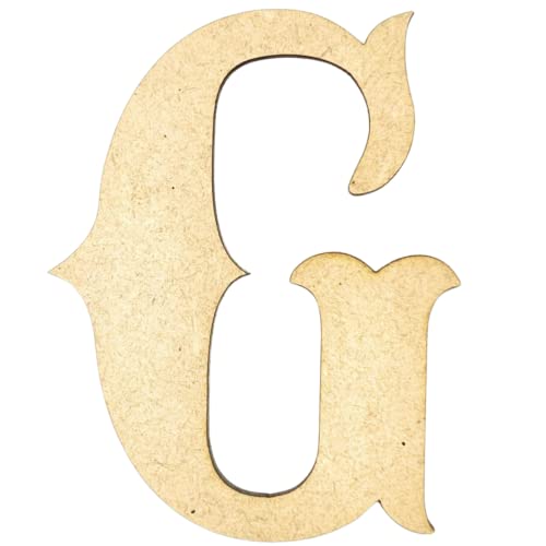 6" Tall MDF Letter G | 1/4" Thick | Krafty Supply Letters | Railroad Western | Wooden Letter