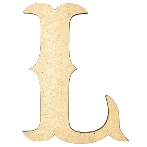 6" Tall MDF Letter L | 1/4" Thick | Krafty Supply Letters | Railroad Western | Wooden Letter