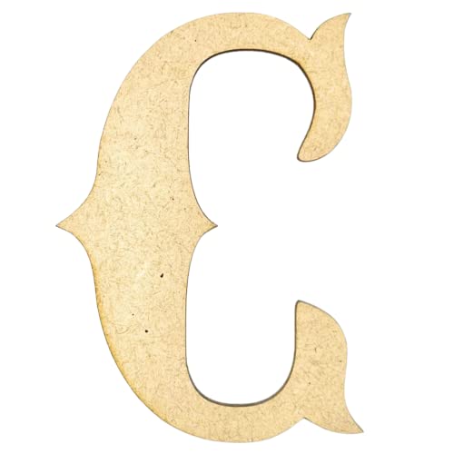 6" Tall MDF Letter C | 1/4" Thick | Krafty Supply Letters | Railroad Western | Wooden Letter