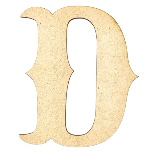 6" Tall MDF Letter D | 1/4" Thick | Krafty Supply Letters | Railroad Western | Wooden Letter